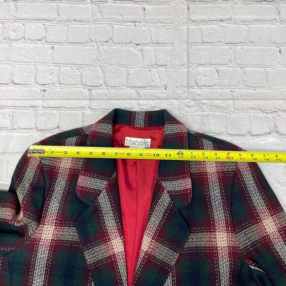 Vintage Private Concepts Women Blazer Jacket Size 16 Wool Polyester B333 -16 - Picture 7 of 16